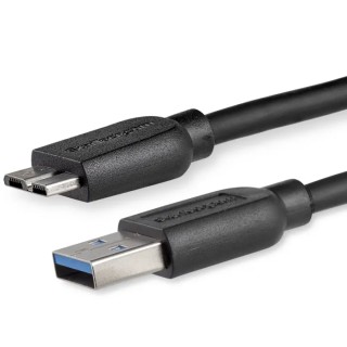 StarTech.com USB 3.0 Cable, Male USB Type A to Male Micro USB Type B, 2m, Black, Polyvinyl Chloride Jacket USB3AUB2MS
