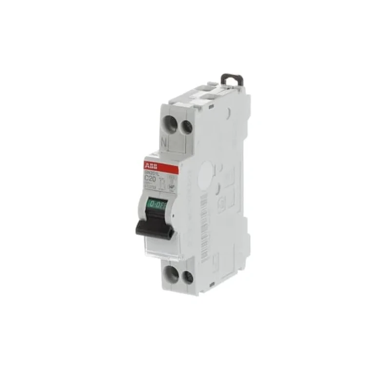 ABB Miniature Circuit Breaker 1-Pole 20A Type C 230V AC 4.5kA Breaking Capacity DIN Rail SN201 