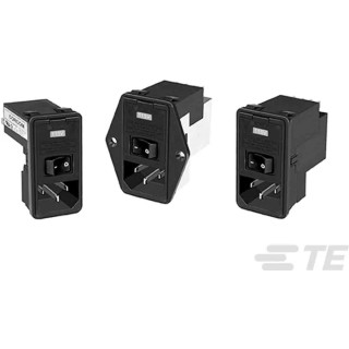 TE Connectivity Flange IEC Filter Male 250V AC 10A Corcom P Series PE0S0DLXC