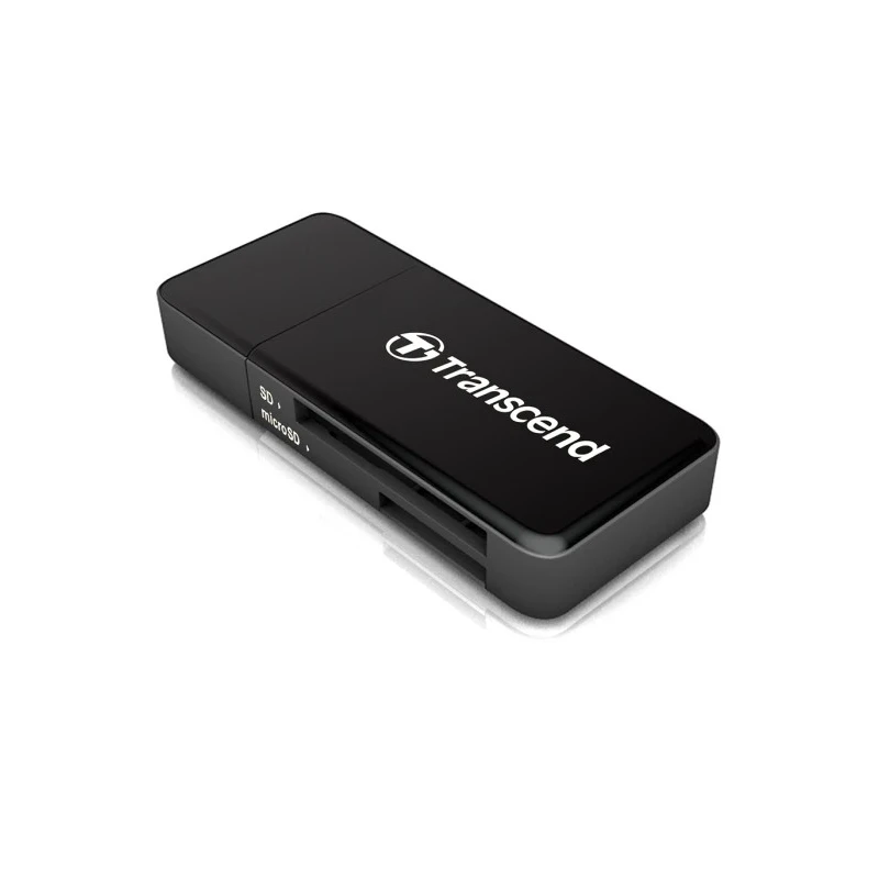Transcend Memory Card Reader USB 3.1, MicroSD & SD Card Support, Compact Portable TS-RDF5K