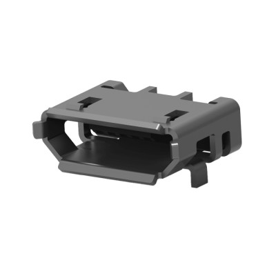 TE Connectivity Right Angle Surface Mount Micro USB Type B Female Connector 1 Port USB 2.0 1.8A 30V 2013499-1