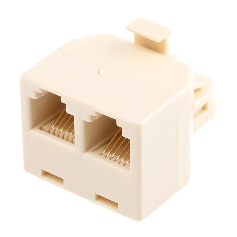 RS PRO SY666 Series 2 Port RJ11 Adapter Straight ABS Plastic Housing 186-3082