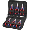 Knipex Electronic Plier Case Set, 6 Pieces, Mixed Plier Types, Precision Tweezers, Compact Case, 00 20 16