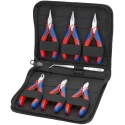 Knipex Electronic Plier Case Set, 6 Pieces, Mixed Plier Types, Precision Tweezers, Compact Case, 00 20 16