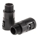 Adaptaflex Conduit Fitting, 16 mm Nominal Size, M16 Thread, Polyamide 66, Black, IP66, Pack of 7TCA296000R0350 AL16/M16/A/BL