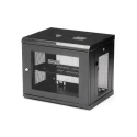 StarTech.com 9U Wall-Mount Server Cabinet, Steel, Black, Opaque Door, 600 x 450 x 511 mm, 90kg Max Load RK9WALM