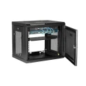 StarTech.com 9U Wall-Mount Server Cabinet, Steel, Black, Opaque Door, 600 x 450 x 511 mm, 90kg Max Load RK9WALM