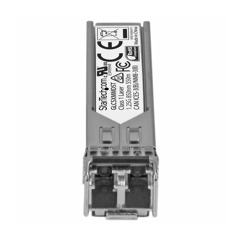 StarTech.com LC Multimode Transceiver Module Full Duplex 1000Mbps 1.25Gbps 850nm 550m Hot-Swappable GLCSXMMDST