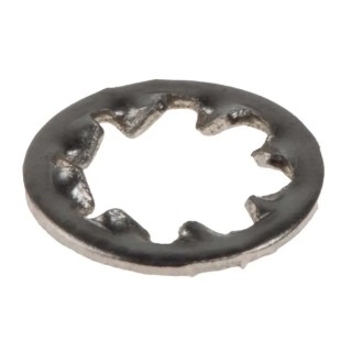 RS PRO Stainless Steel Internal Tooth Shakeproof Washer M4 DIN 6797J Plain A2 Grade 187-0585