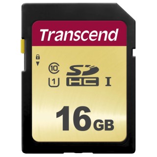 Transcend SDHC SD Card 16GB Class 10 MLC NAND 500S TS16GSDC500S