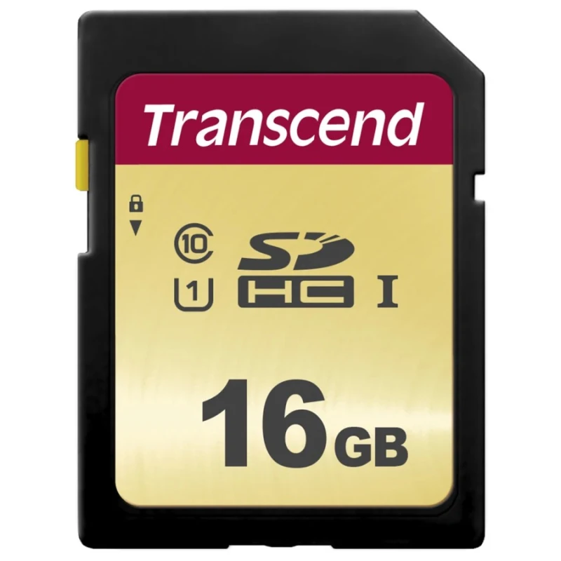 Transcend SDHC SD Card 16GB Class 10 MLC NAND 500S TS16GSDC500S