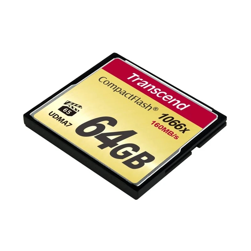 Transcend Compact Flash Card 64GB MLC, 1000x Speed, 160MB/s Read, 120MB/s Write TS64GCF1000