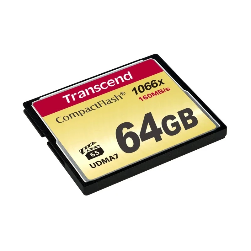Transcend Compact Flash Card 64GB MLC, 1000x Speed, 160MB/s Read, 120MB/s Write TS64GCF1000