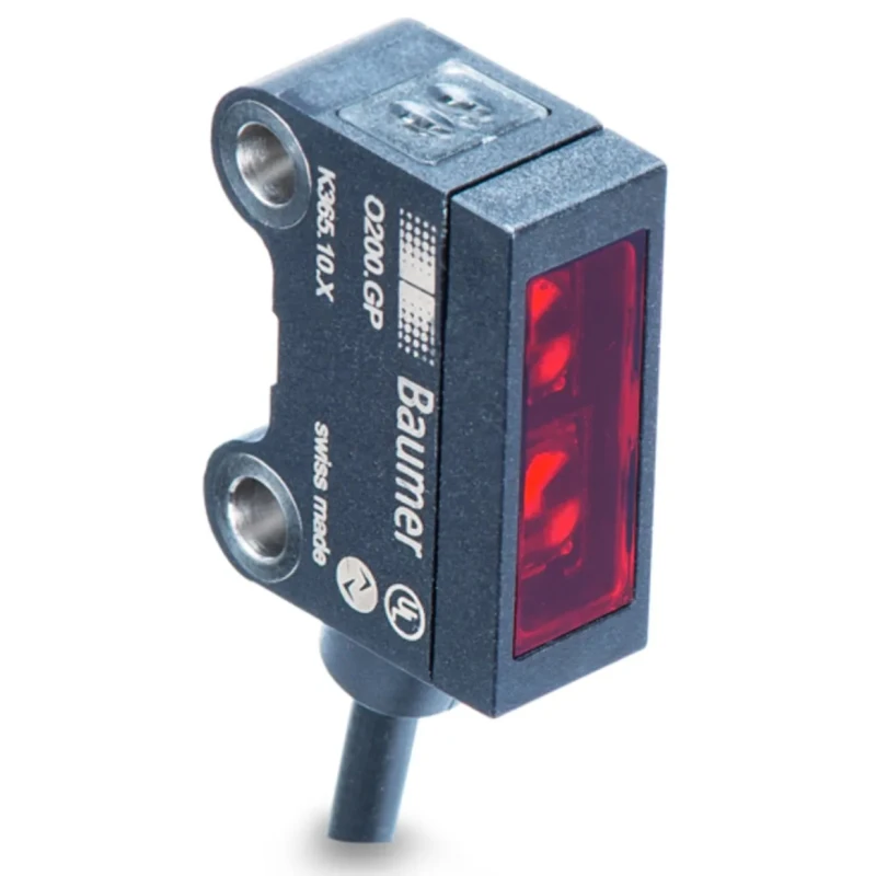 Baumer Through Beam Photoelectric Sensor Block 0–5m IP67 Push Pull M8 IO-Link O200.ER-GD1E.72NV/T003