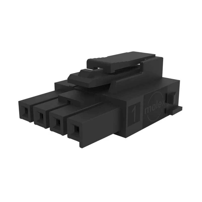 Molex Ultra-Fit Female Crimp Connector Housing, 3.5 mm Pitch, 4 Way, 1 Row, Straight, Nylon 172256-3104