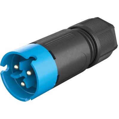 Wieland Cable Circular Connector Male Screw, 2-Pole, 8A, IP69/IP68/IP66, Blue, RST 08i2/3 Series 41.022.3043.9