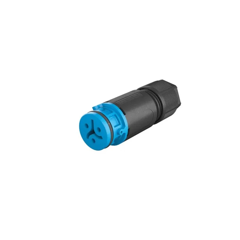 Wieland RST 08i2/3 Series Cable Circular Connector Female Screw, 3-Pole, 8A, 250/400V, IP66/IP68/IP69, Blue 41.031.3043.9