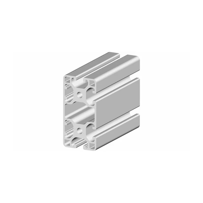 RS PRO Aluminium Strut Profile 40 x 80 mm, 3 m Length, 8 mm Groove, 4 Grooves, Silver, Series Profile 8 187-3276