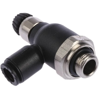 Legris Flow Controller Exhaust Regulator Polymer 1/8 in G Threaded Inlet, 6 mm Tube Outlet, 10 bar, 7060 06 10