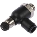 Legris Flow Controller Exhaust Regulator Polymer 1/8 in G Threaded Inlet, 6 mm Tube Outlet, 10 bar, 7060 06 10