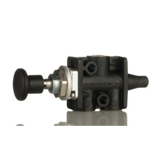 Norgren Knob Pneumatic Manual Control Valve, 3/2 Function, G 1/8 Connection, Polyamide Body, 10 Bar, 335 L/min 03042502