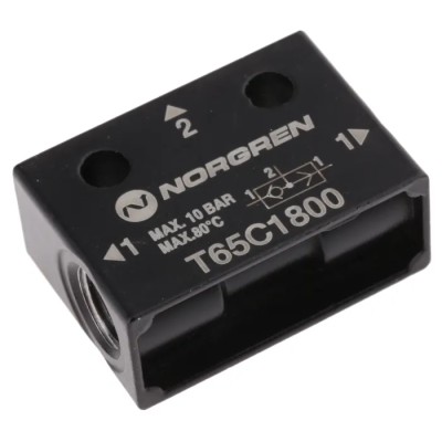 Norgren Pneumatic Logic Controller OR Function, 10 Bar, 2 Inputs, Female Thread, T65C1800
