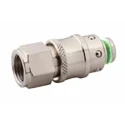 RS PRO Brass Coupler Nipple 1/2 Inch Female ISO 228 Class A, Nickel Plated, 15 bar Max Pressure, 187-8837