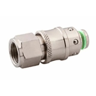 RS PRO Brass Coupler Nipple 1/2 Inch Female ISO 228 Class A, Nickel Plated, 15 bar Max Pressure, 187-8837