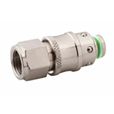 RS PRO Brass Coupler Nipple 1/2 Inch Female ISO 228 Class A, Nickel Plated, 15 bar Max Pressure, 187-8837