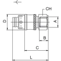 RS PRO Brass Coupler Nipple 1/2 Inch Female ISO 228 Class A, Nickel Plated, 15 bar Max Pressure, 187-8837