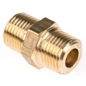 Legris 121 Series Brass Male Pneumatic Fitting, R 1/8 Inch, Nickel Finish 721-353