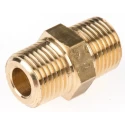 Legris 121 Series Brass Male Pneumatic Fitting, R 1/8 Inch, Nickel Finish 721-353