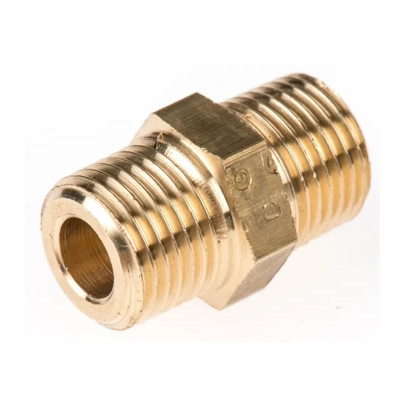 Legris 121 Series Brass Male Pneumatic Fitting, R 1/8 Inch, Nickel Finish 721-353
