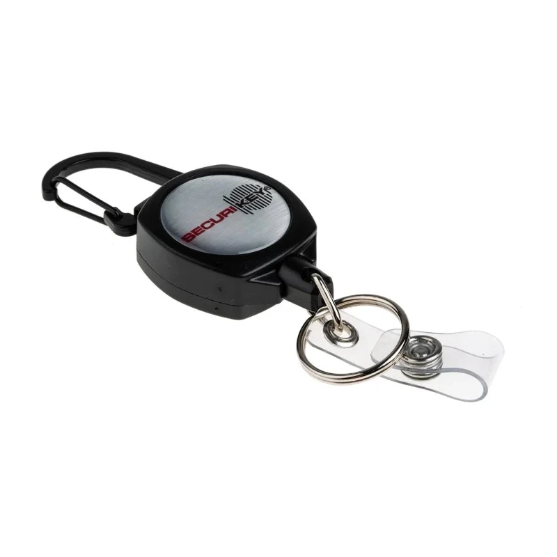 Securikey Retractable Key Chain, Key Reel, Kevlar, Silver, 600 mm Cord, RSK