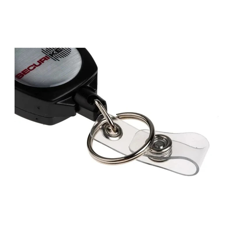 Securikey Retractable Key Chain, Key Reel, Kevlar, Silver, 600 mm Cord, RSK