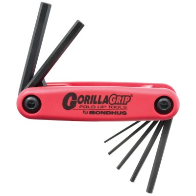 Bondhus Folding Metric Hex Key Set, 7 Piece, 1.5–6 mm, ProGuard Finish, Folding Handle HF7MCS