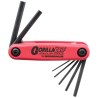 Bondhus Folding Metric Hex Key Set, 7 Piece, 1.5 - 6 mm, ProGuard Finish, Folding Handle HF7MCS