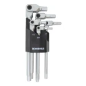 Bondhus 5 Piece L Inch Hex Key Set, Long Arm, Matte Chrome Finish, Steel, 00038