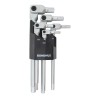 Bondhus 5 Piece L Inch Hex Key Set, Long Arm, Matte Chrome Finish, Steel, 00038