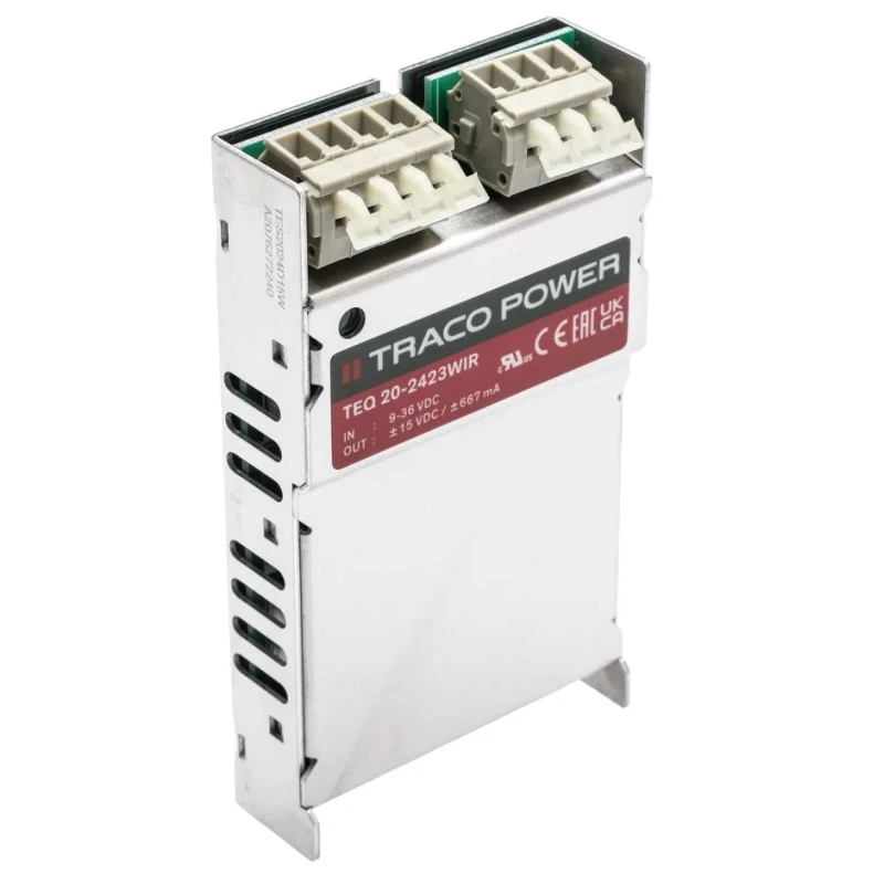 TRACOPOWER DC-DC Converter Chassis Mount ±15V DC Output, 9–36V DC Input, 20W, 88% Efficiency TEQ 20-2423WIR