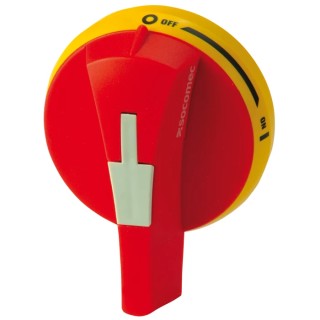 Socomec Red-Yellow Rotary Handle 88 mm IP65 SIRCO Series 14940111