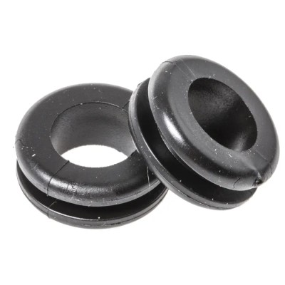 HellermannTyton Black PVC Cable Grommet 12mm, For 10–11mm Cable Diameter, HV Series 633-02030 HV1203-PVC-FR-BK