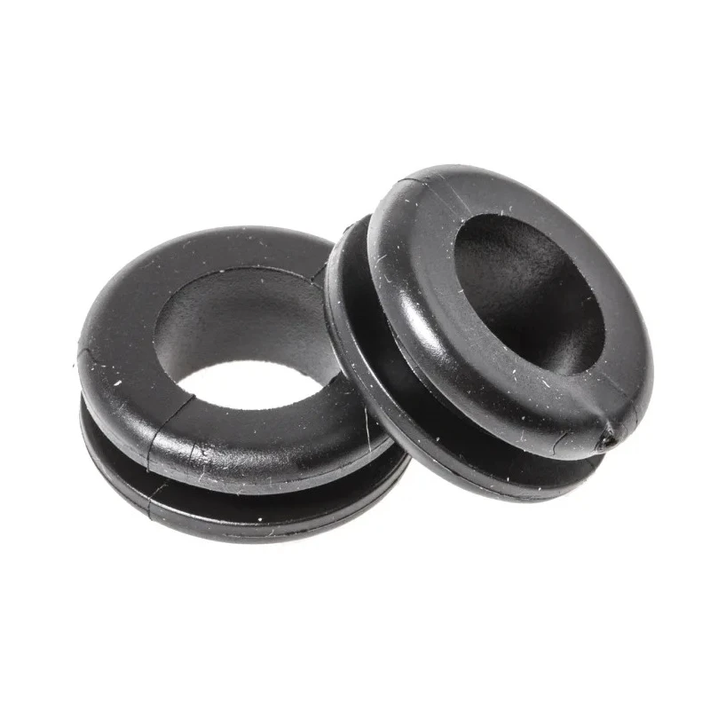 HellermannTyton Black PVC Cable Grommet 12mm, For 10–11mm Cable Diameter, HV Series 633-02030 HV1203-PVC-FR-BK