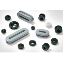 HellermannTyton Black PVC Cable Grommet 12mm, For 10–11mm Cable Diameter, HV Series 633-02030 HV1203-PVC-FR-BK