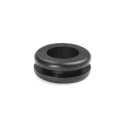 HellermannTyton Black PVC Cable Grommet 12mm, For 10–11mm Cable Diameter, HV Series 633-02030 HV1203-PVC-FR-BK