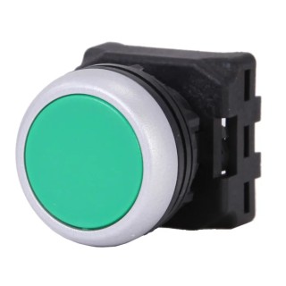 RS PRO Green Spring Return Push Button Head, 22 mm Cutout, IP65, Plastic, Round, RSEG Series 188-1124