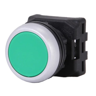 RS PRO Green Spring Return Push Button Head, 22 mm Cutout, IP65, Plastic, Round, RSEG Series 188-1124
