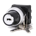 RS PRO RSEG 2-position Key Switch Head, Spring Return, 22 mm Cutout, IP65, Panel Mounted, 188-1150