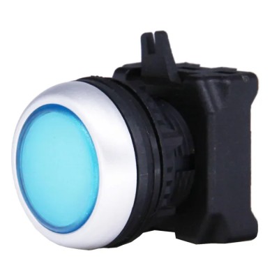 RS PRO RSEG Series Blue Spring Return Push Button Head, 22 mm Cutout, IP65, Blue, Plastic, 188-1141