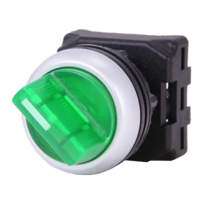 RS Pro 3 Position Illuminated Selector Switch Head, IP65, 22 mm Cutout, Green, Spring Return 188-1165